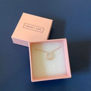 Chloe + Lois Horseshoe Rose gold necklace